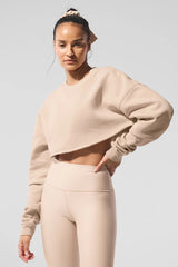 Extreme Cropped Pullover - Macadamia