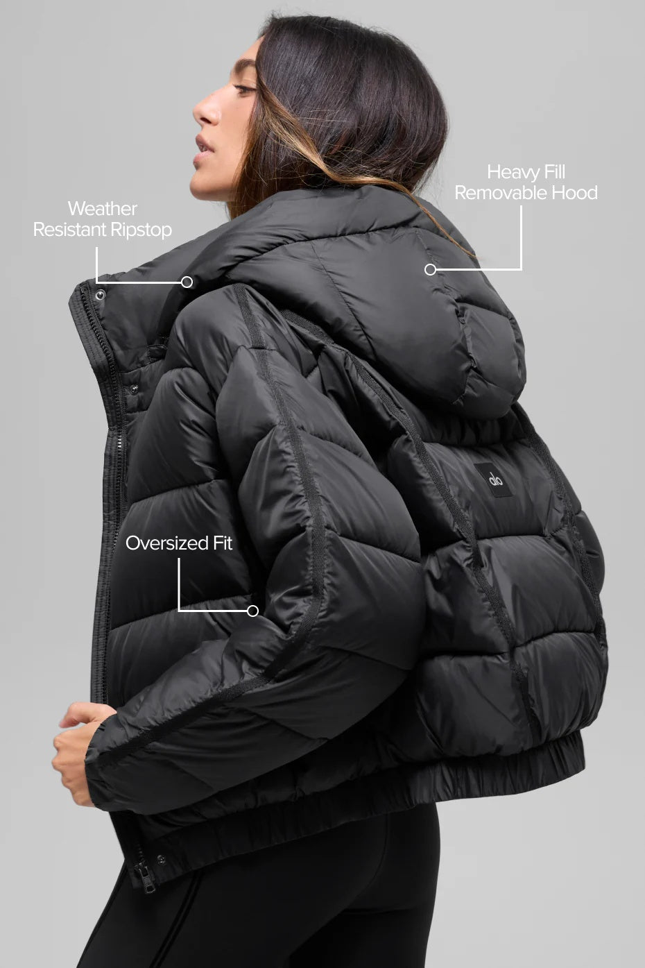 Aspen Love Puffer Jacket - Black