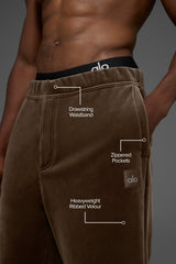 Velour Baller Pant - Espresso