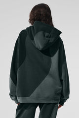 Make Waves Hoodie - Charcoal Green Tonal