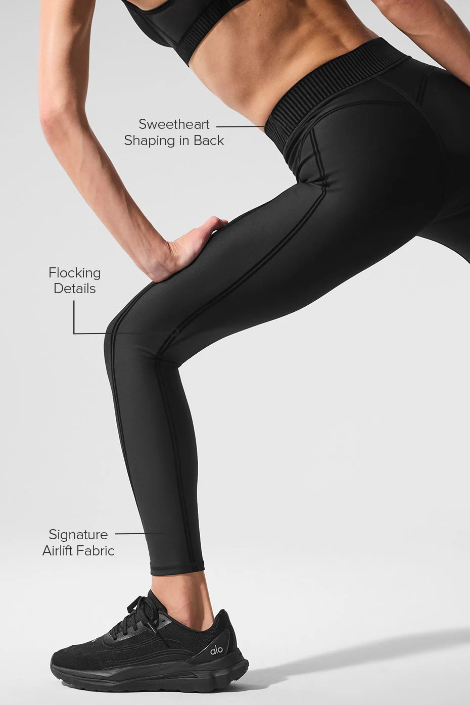 Airlift High-Waist 7/8 Line Up Legging - Black