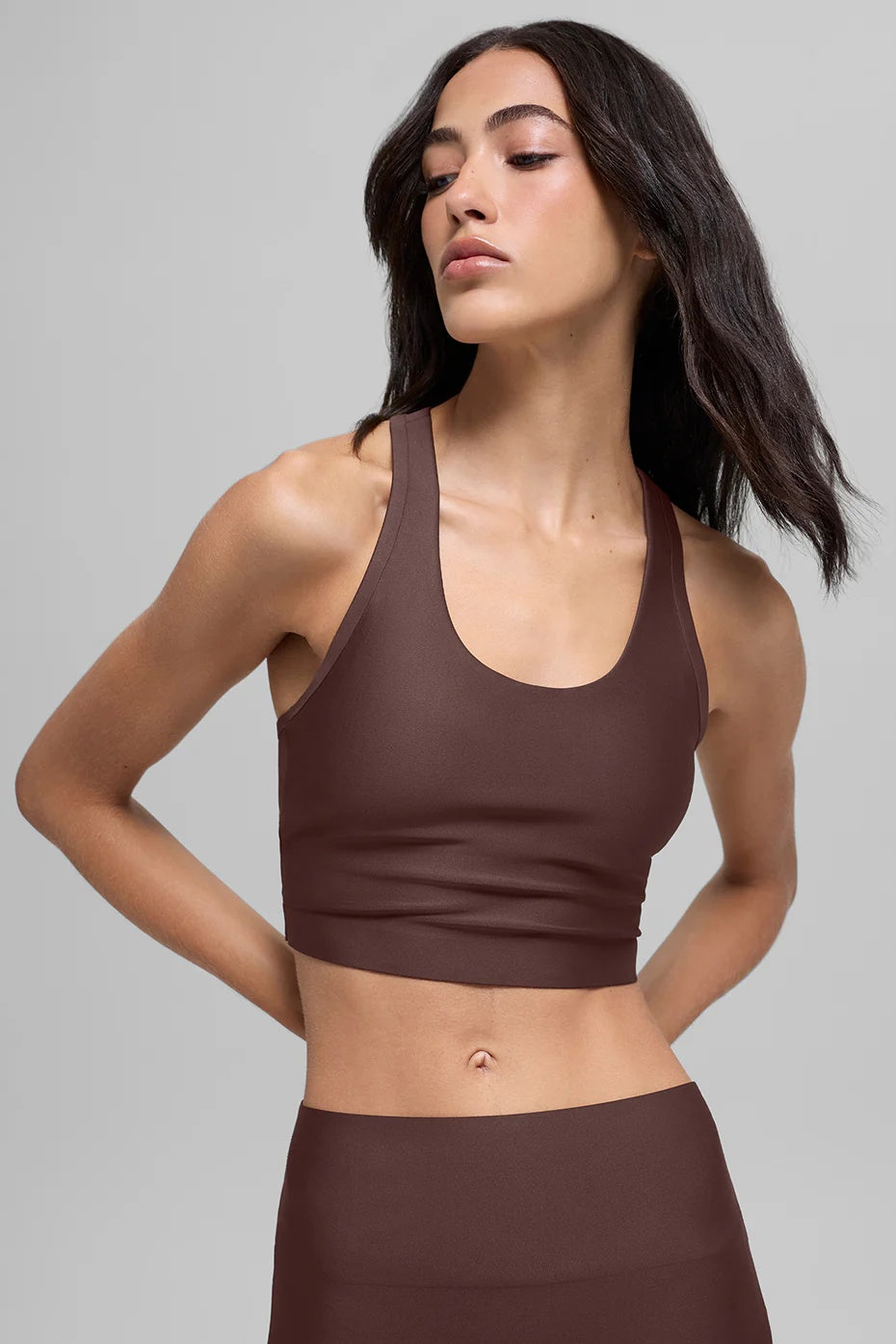 Airlift Super Sleek Bra Tank - Brownstone