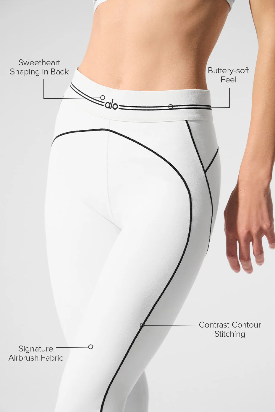 Airbrush High-Waist Heart Throb Legging - White/Black