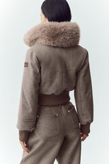 Wool Blend Bunny Slope Jacket - Alpine Cocoa Heather