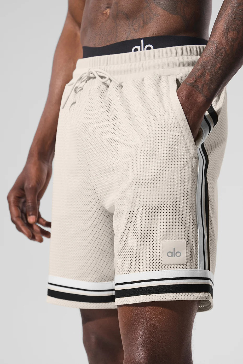 7" Key Mesh Basketball Short - Bone