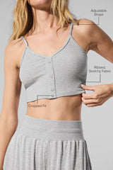Ribbed Delicate Lounge Tank - Athletic Heather Grey