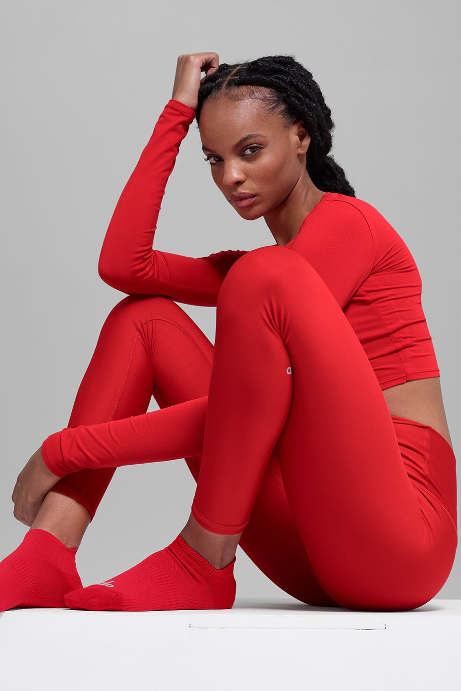 Unisex Performance Tab Sock - Bright Red