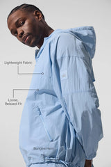 Vantage Nylon Ripstop Track Jacket - Seashell Blue