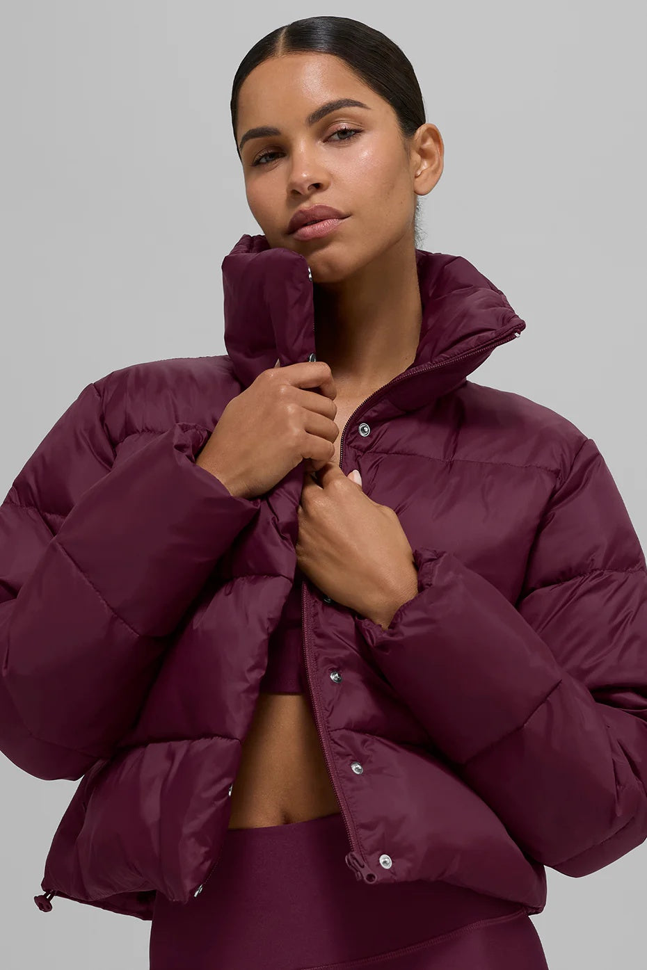 Gold Rush Puffer - Burgundy