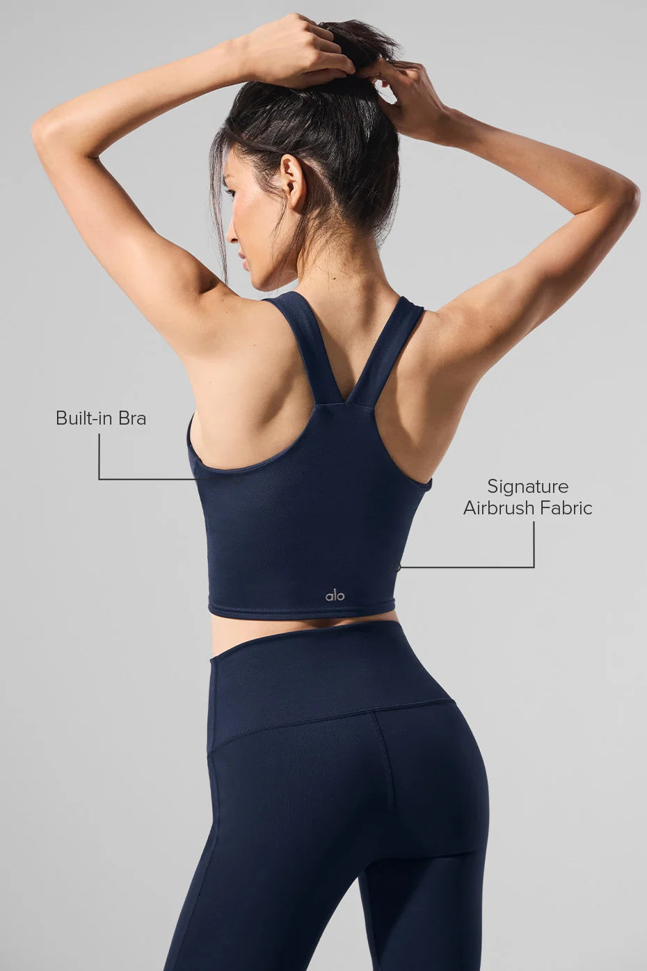 Airbrush Real Bra Tank - Navy