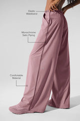 Breezy Wide Leg Pant (Long) - Smoky Quartz