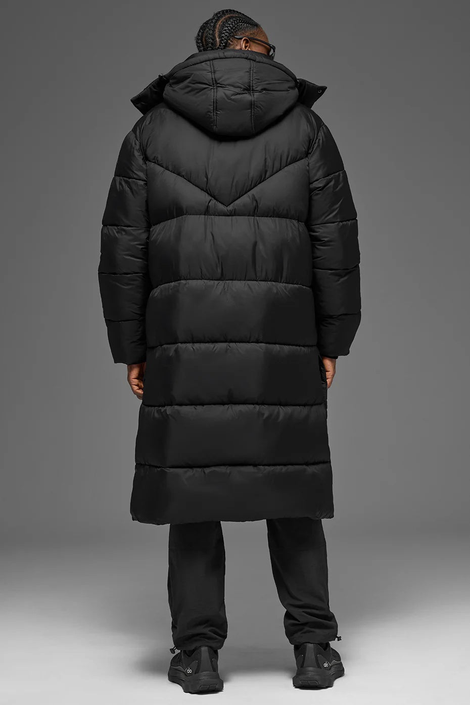 Gold Rush Puffer Trench - Black