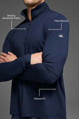 Conquer 1/4 Zip Reform Long Sleeve - Navy