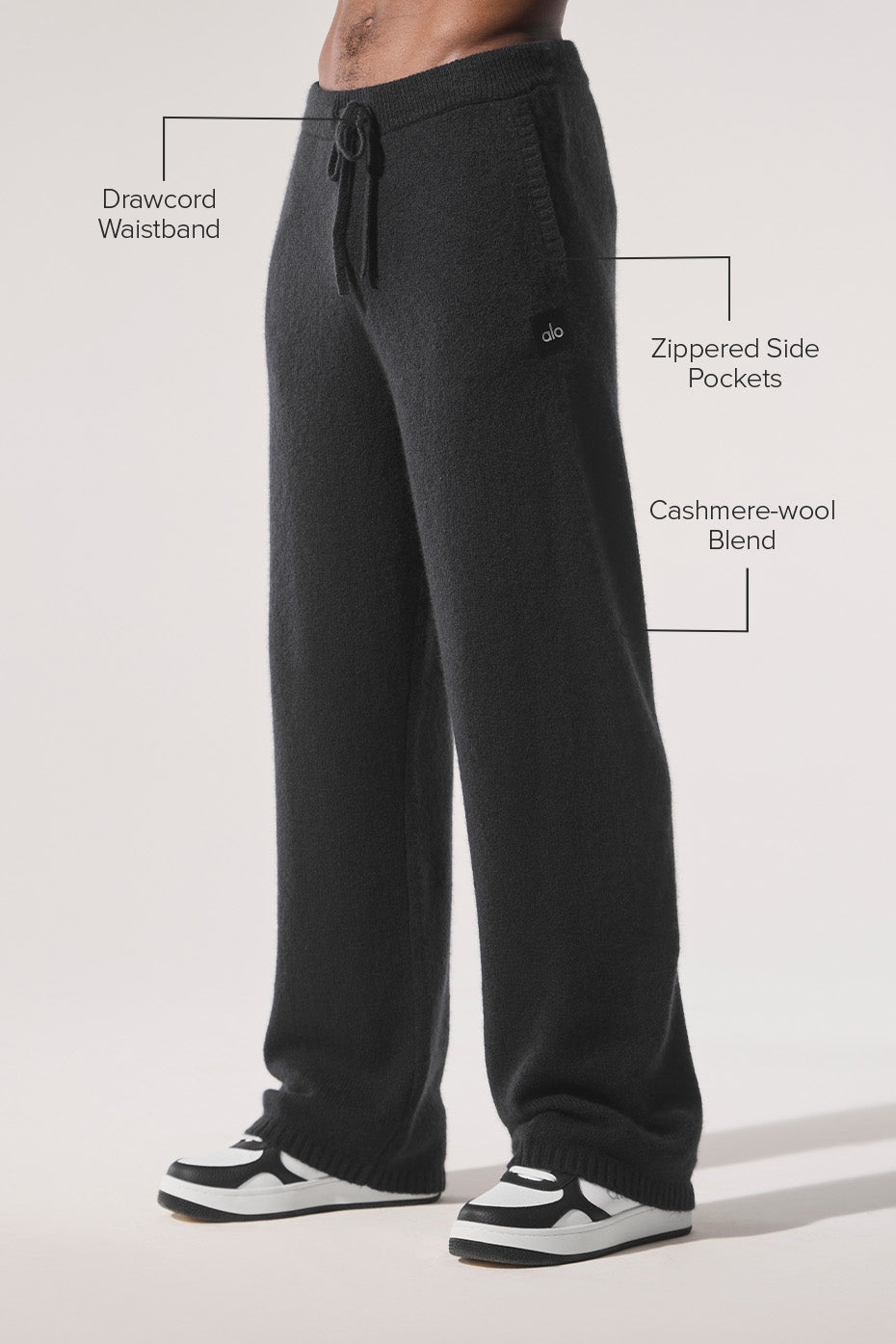 Wool Cashmere New Class Sweatpant - Black