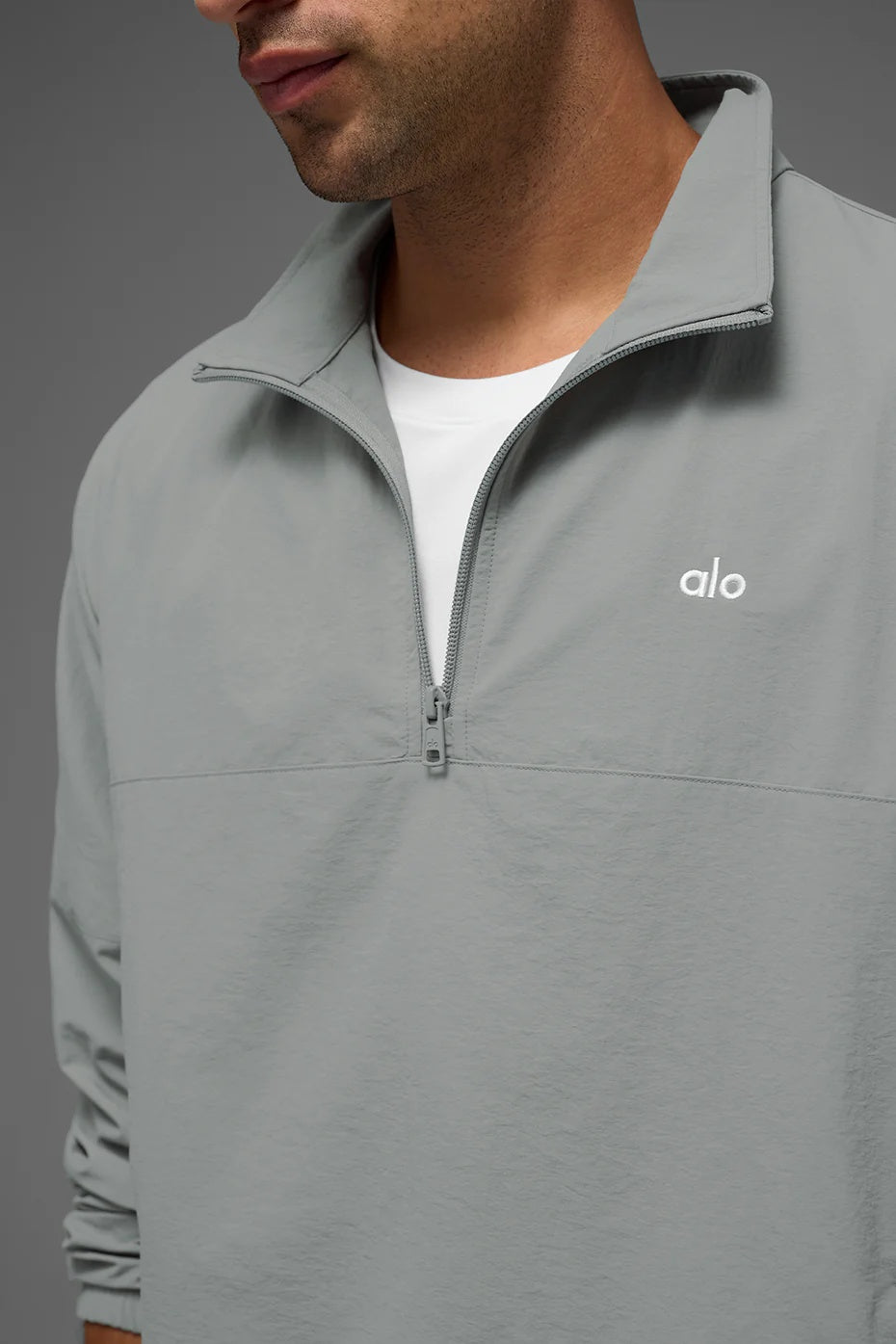 Light Weight Takeaway Track Pullover - Lunar Grey