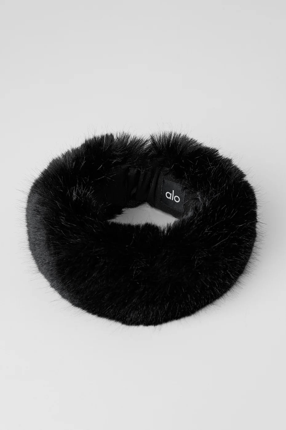 Opulent Faux Fur Wintersun Headband - Black