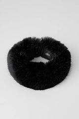 Opulent Faux Fur Wintersun Headband - Black