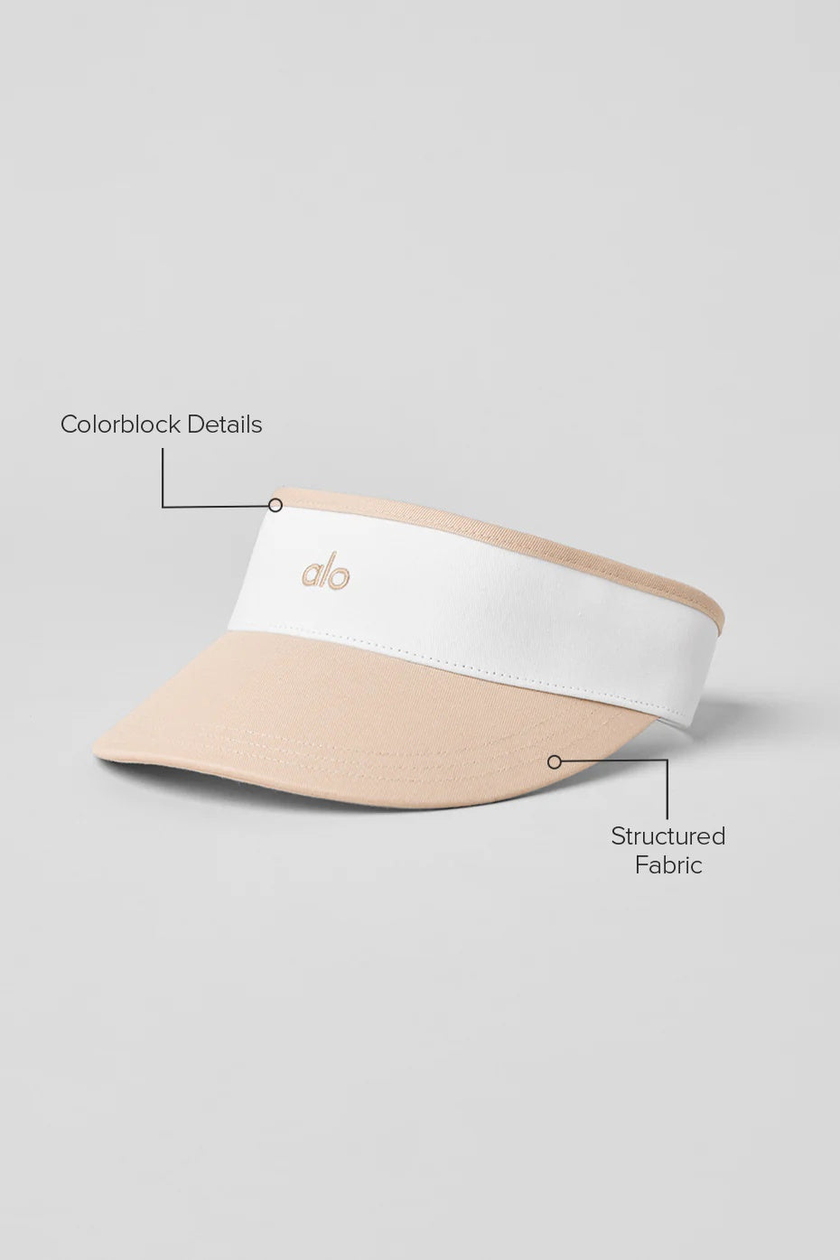Colorblock Visor - Macadamia/White