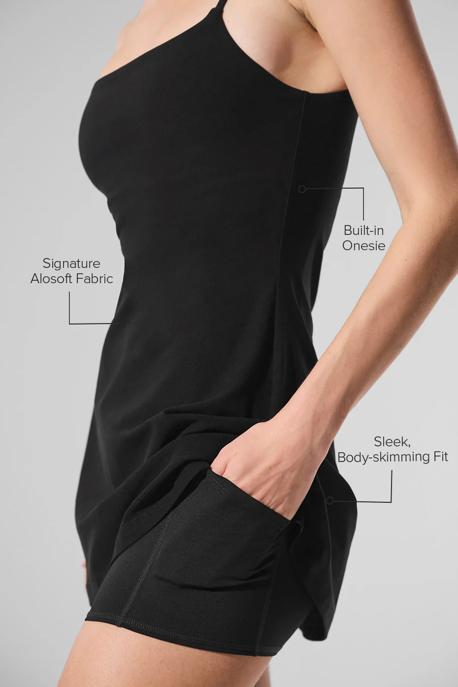 Alosoft Encore Tennis Dress - Black