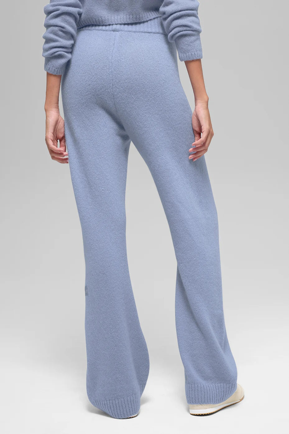 Wool Cashmere High-Waist New Class Wide Leg Pant - Winter Frost