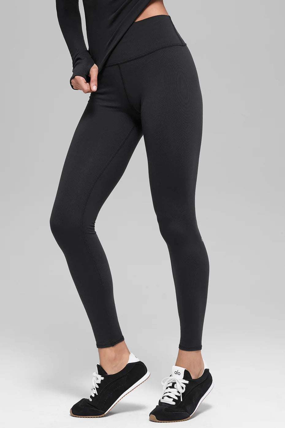 Airbrush Winter Warm High-Waist Nocturne Legging - Black