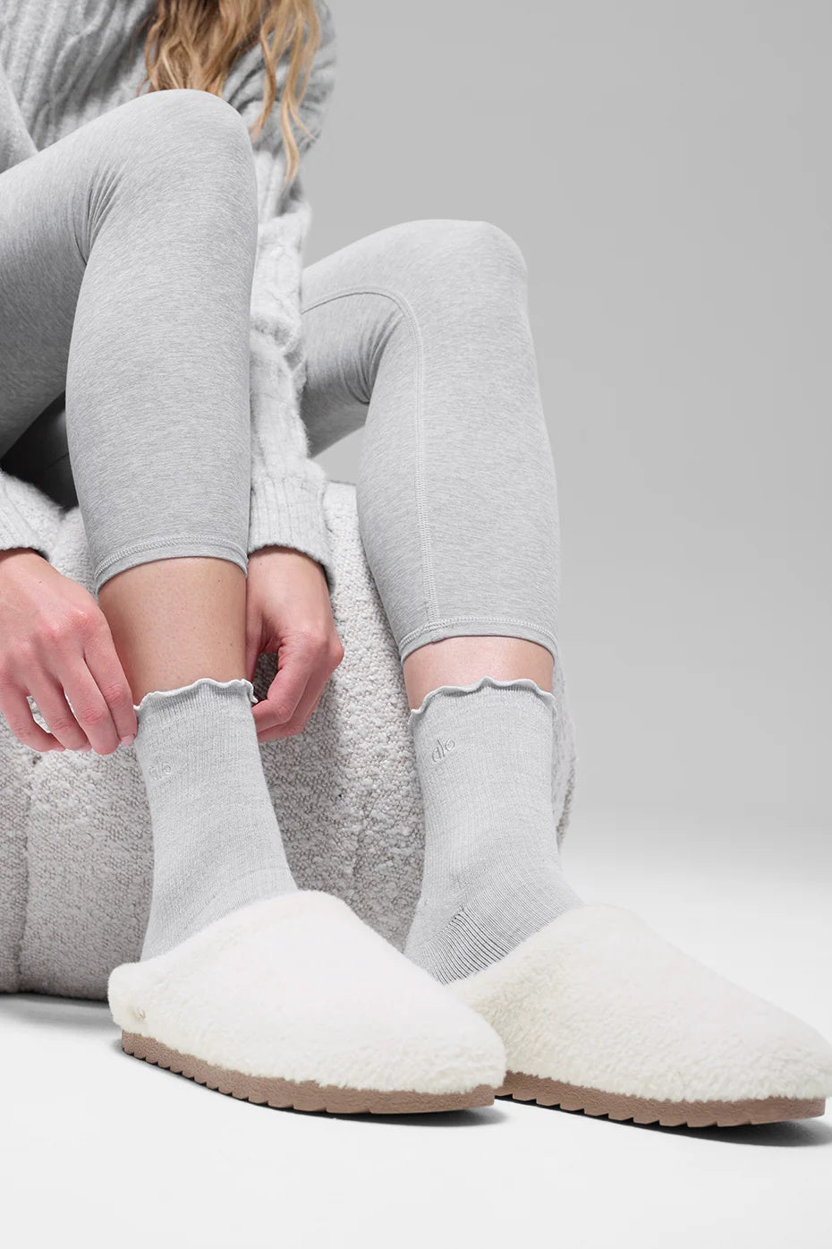 Women's Lettuce Edge Sock - Athletic Heather Grey