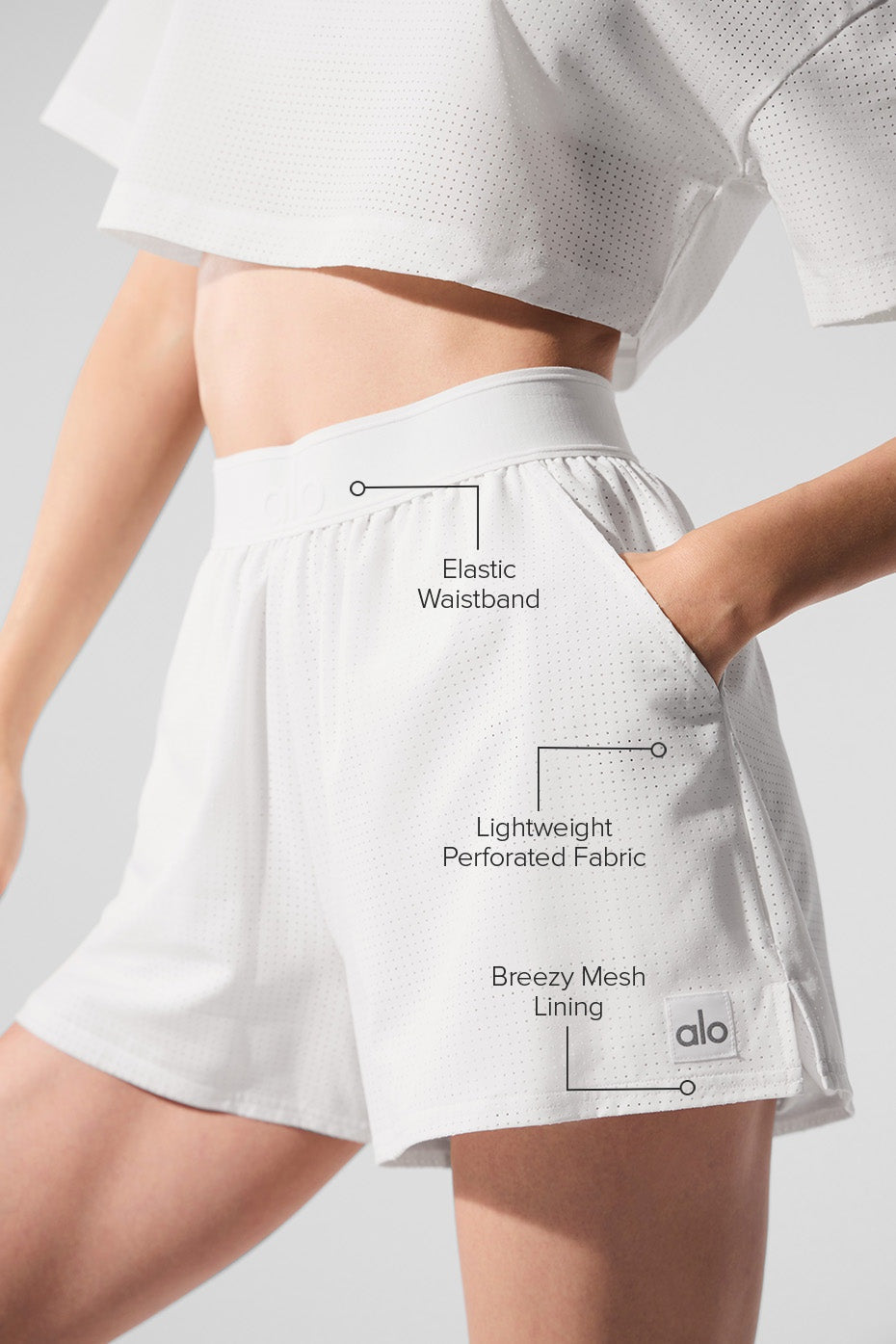 Mesh Mirage Short - White