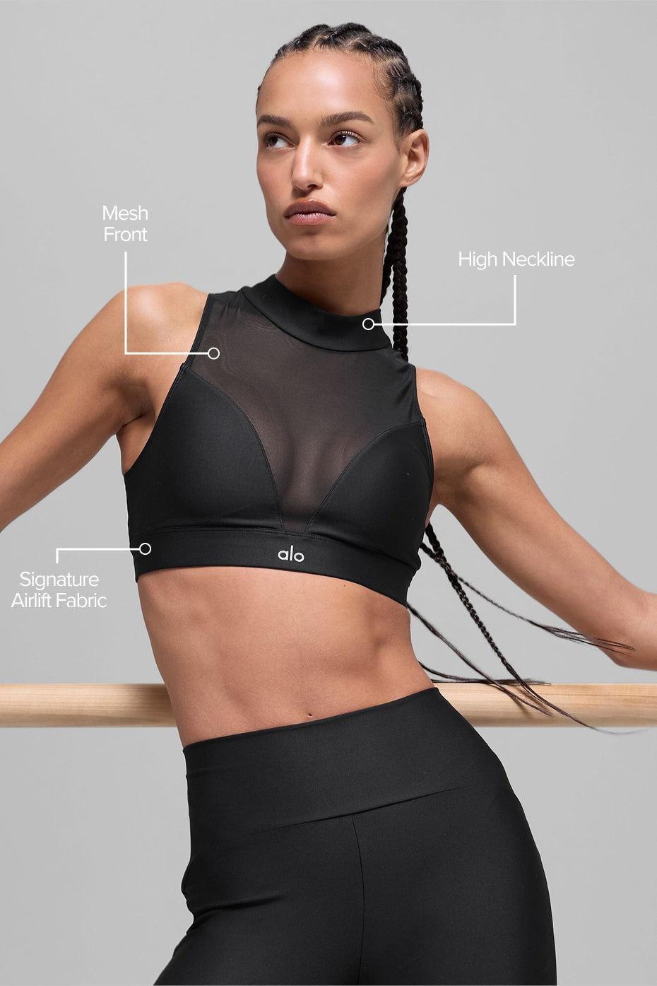 Airlift Mesh Infatuation Bra - Black