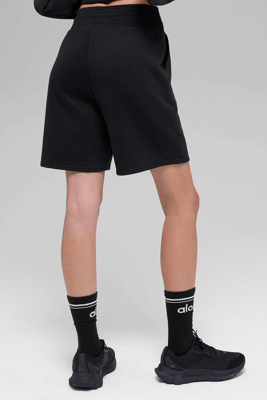 High-Waist Easy Sweat Short - Black