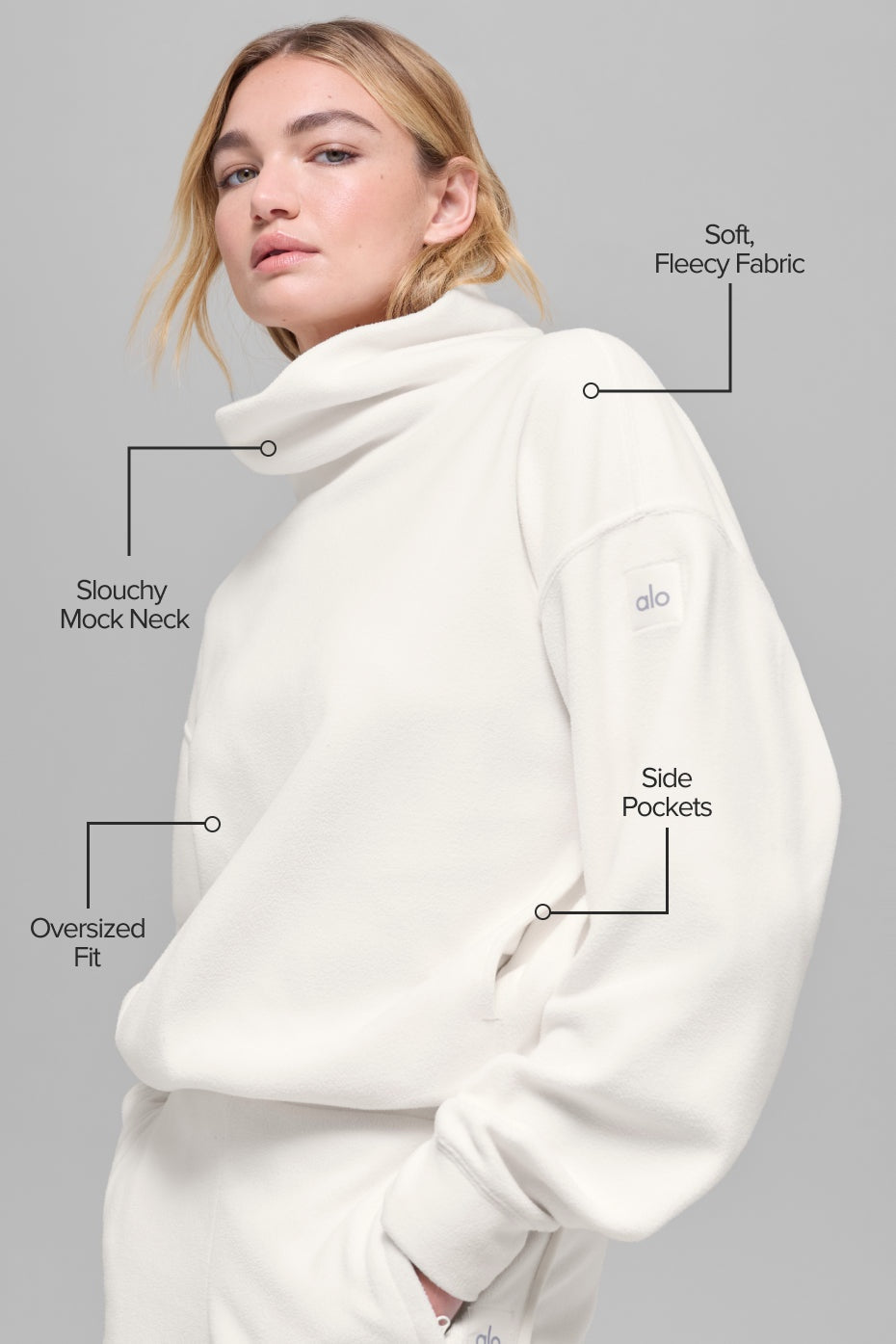 Polar Fleece Hazy Pullover - Ivory