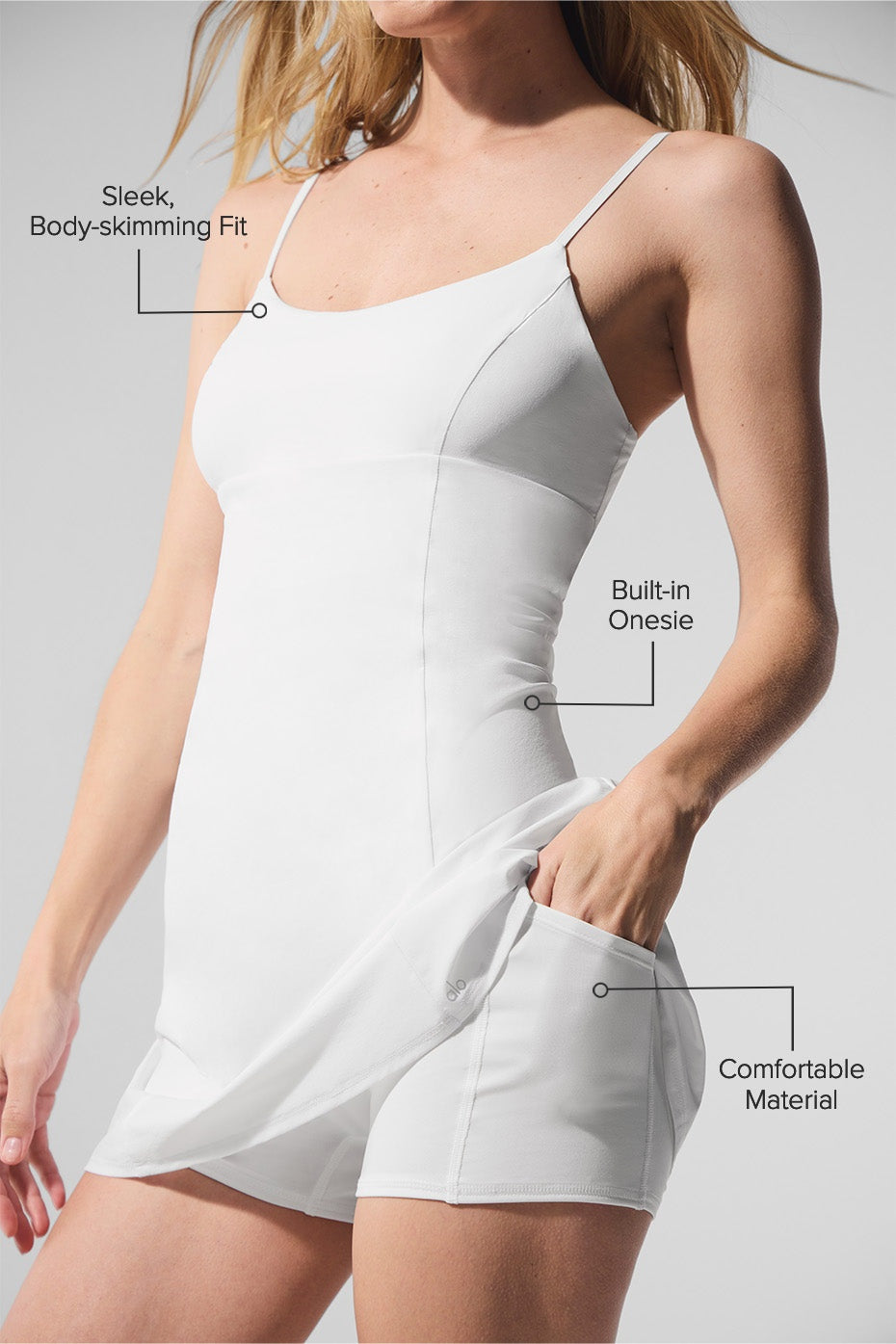 Breezy Tennis Dress - White