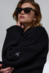 Scholar Hooded Sweater - Black