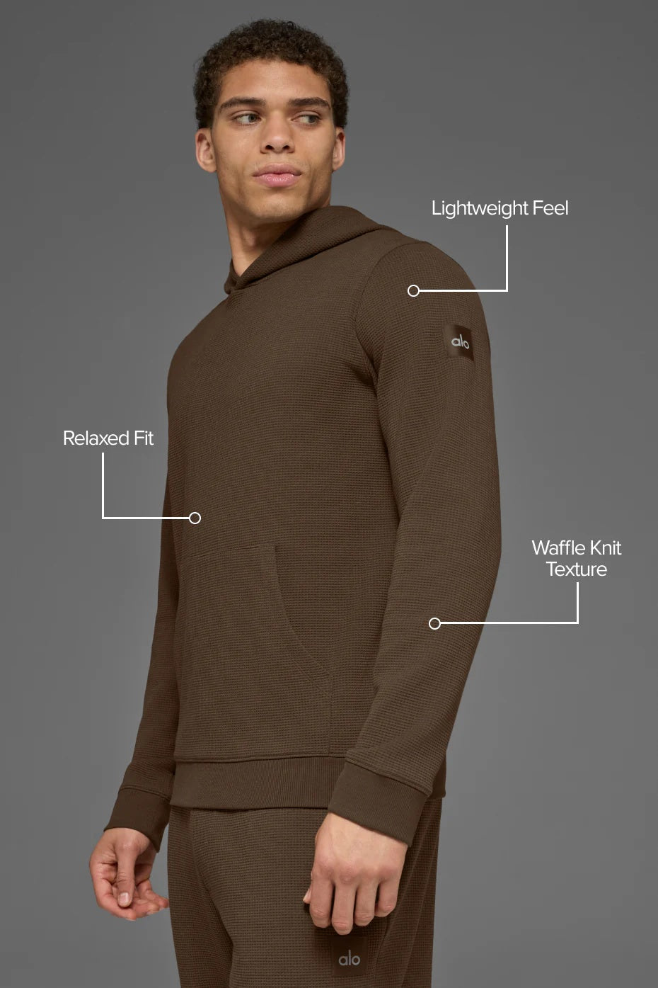 Waffle Lounge Hoodie - Espresso