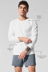 ALO Vapor Crewneck Long Sleeve - White