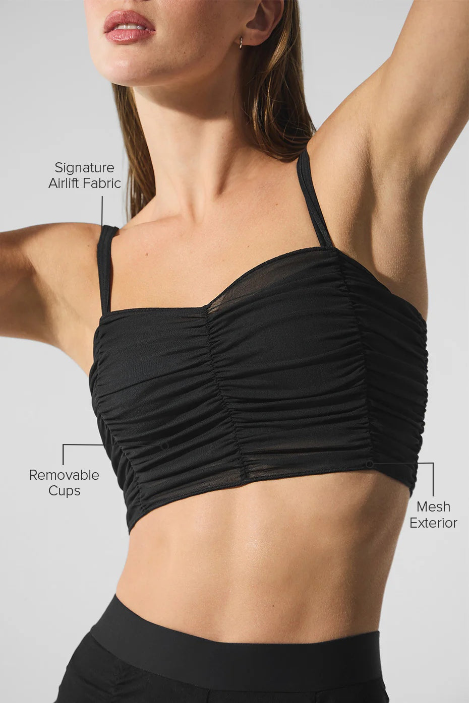 Airlift Mesh Cherish Bra - Black