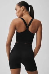 Seamless Ribbed Favorite Bra Tank - Black