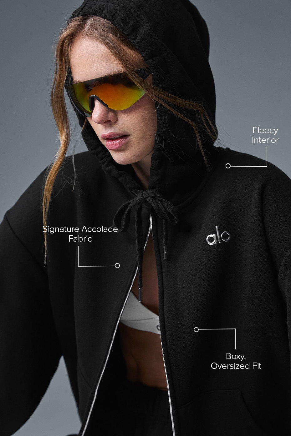 Accolade Full Zip Hoodie - Black