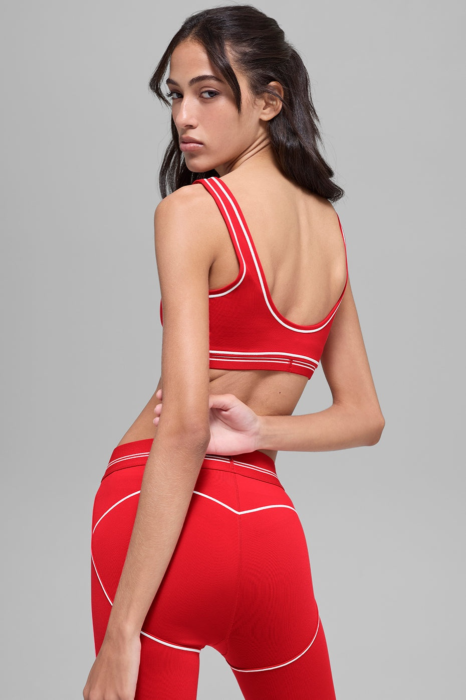 Airbrush Heart Throb Bra - Bright Red/White