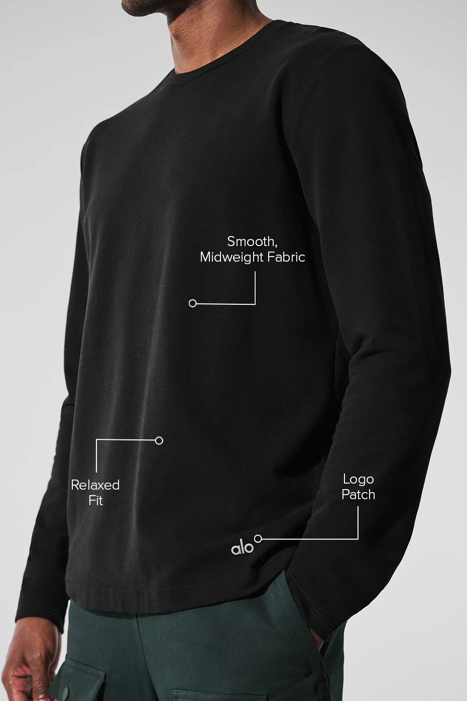 Double Take Long Sleeve Crew - Black