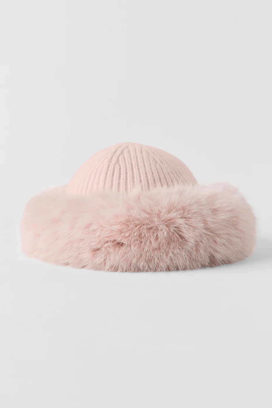 Courchevel Cashmere Faux Fur Beanie - Frosted Pink