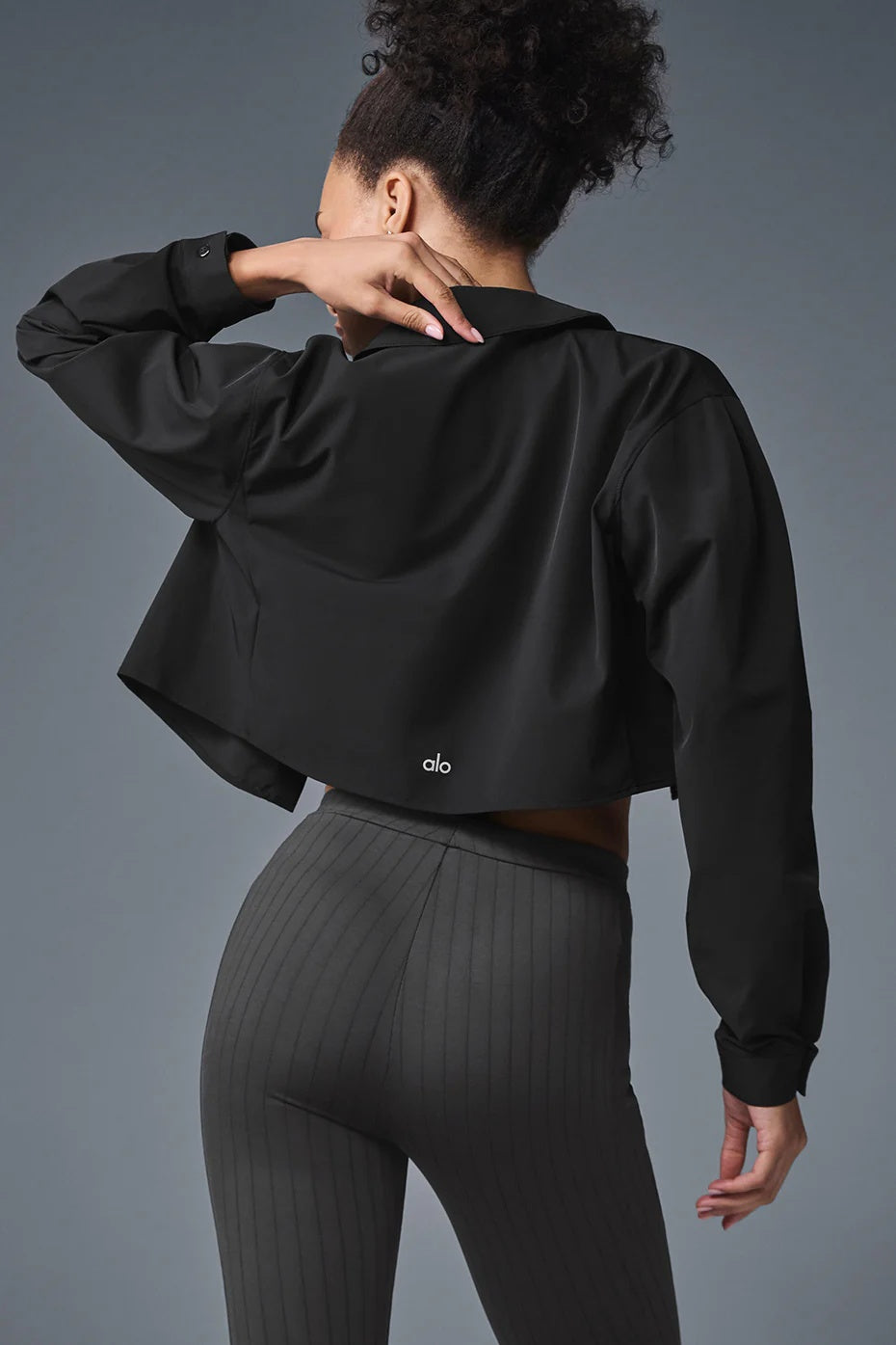 Cropped Take Me Out Button Up - Black
