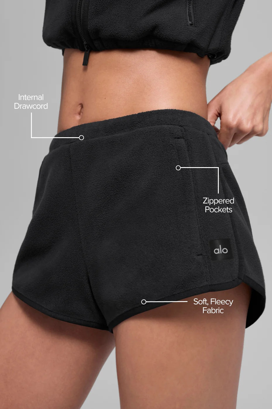 Polar Fleece Retreat Short - Black