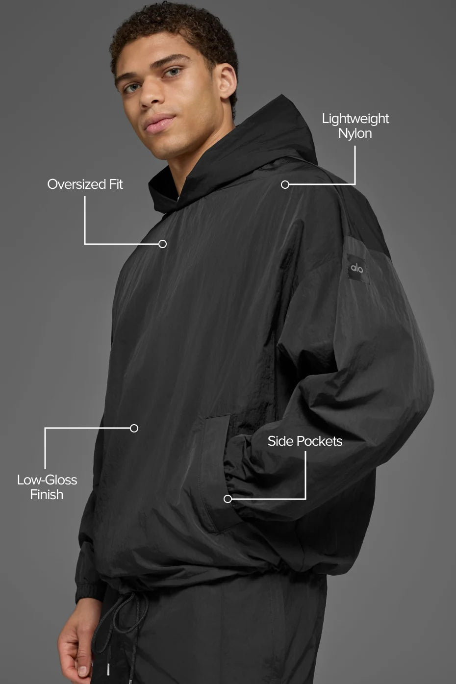 Axis Hooded Pullover - Black