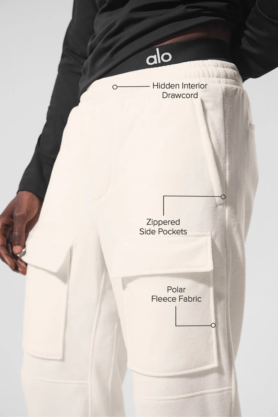 Polar Fleece Ridge Cargo Pants - Ivory