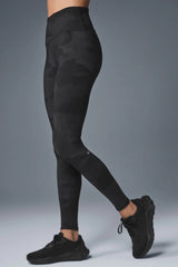 High-Waist Camo Vapor Legging - Black Camouflage