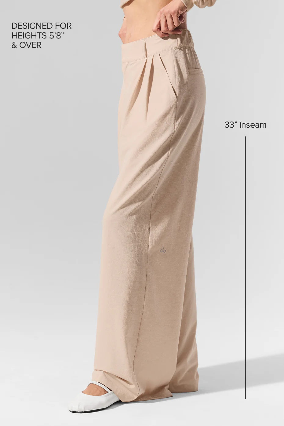High-Waist Dreamscape Trouser (Long) - Macadamia