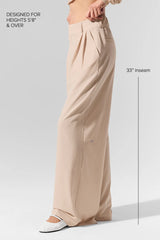 High-Waist Dreamscape Trouser (Long) - Macadamia
