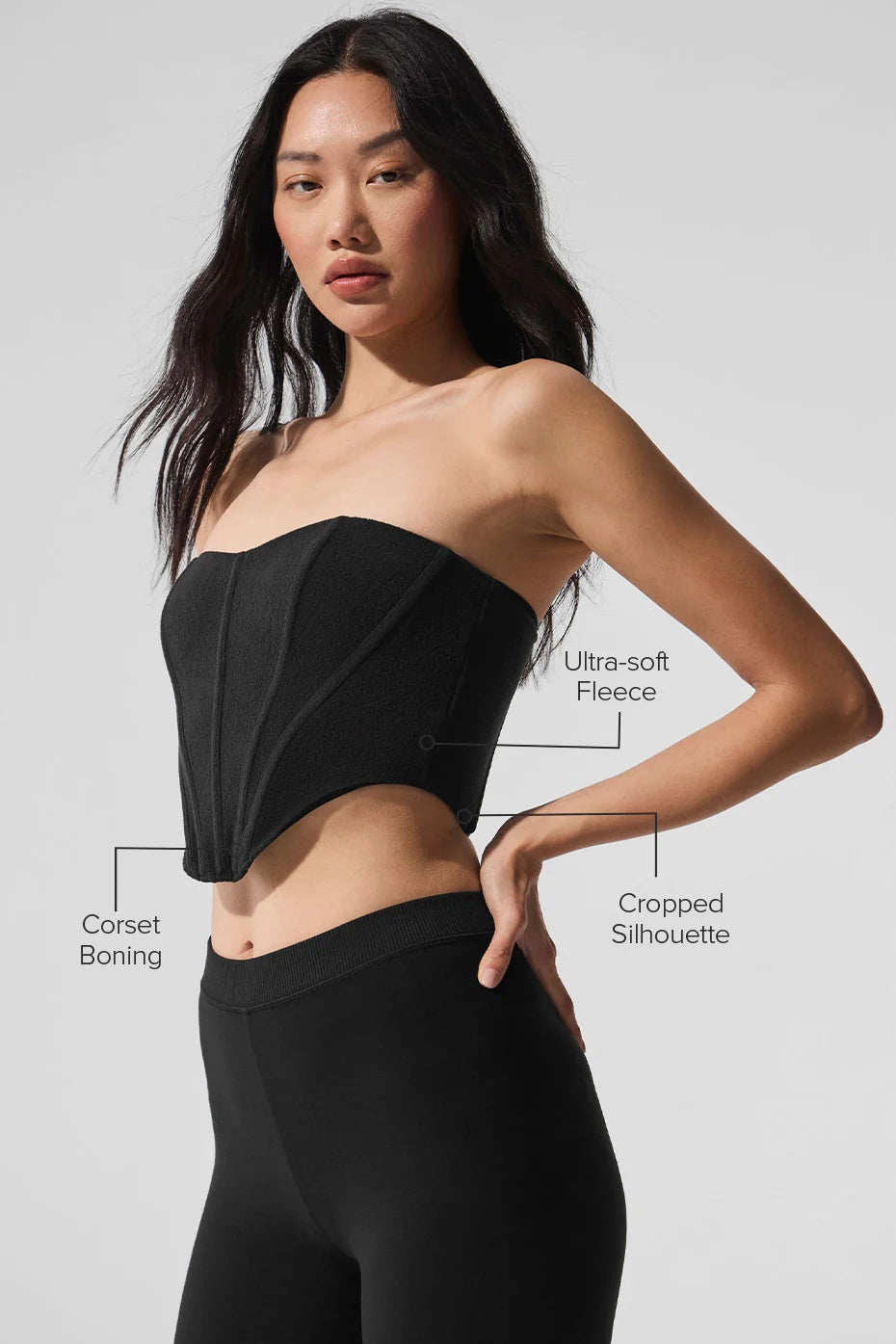 Polar Fleece Corset - Black