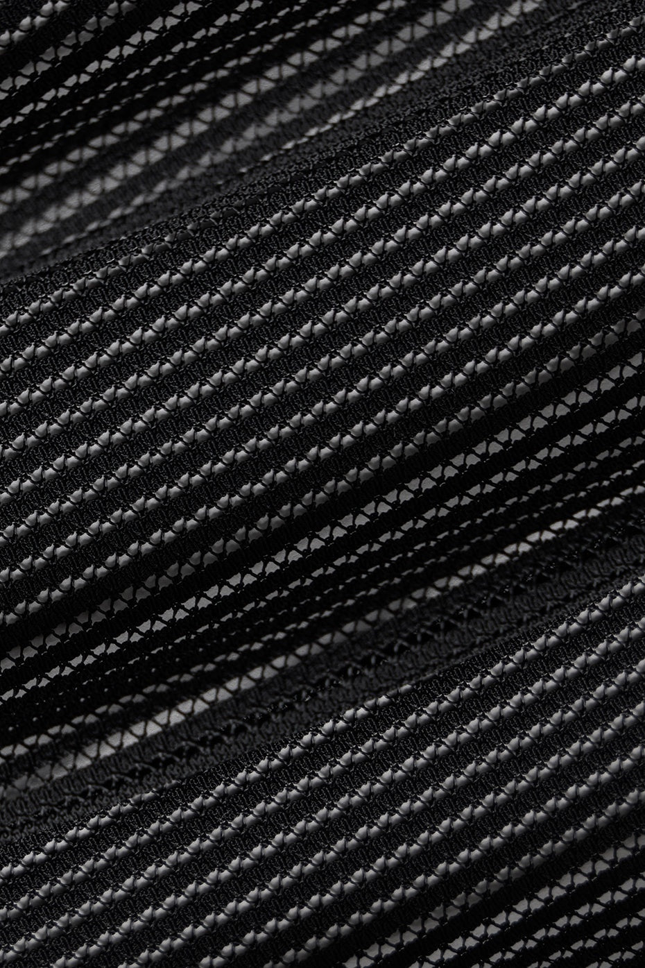 Striped Mesh Tropical Nights Flare Pant - Black