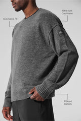 Unisex Wool Cashmere New Class Crewneck Sweater - Platinum Grey